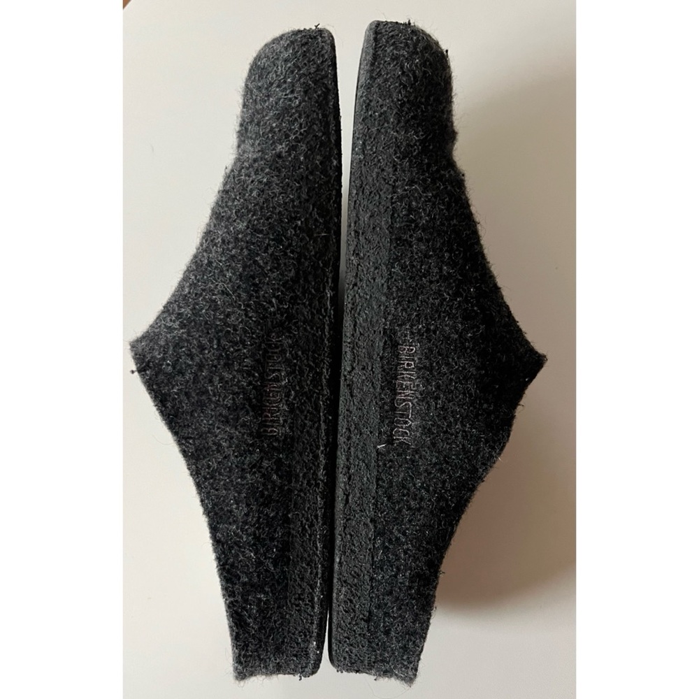 Birkenstock Zermatt Wool Charcoal Gray Mules Slippers 40 - Picture 6 of 12